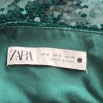 ZARA  EMERALD GREEN SEQUIN DRESS SZ: S Photo 8