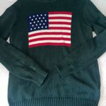 Brandy Melville Nico American  Flag Sweater Dark Green Photo 1