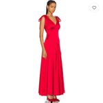 Line and Dot Harles Satin Maxi Dress – Red – Size Small New Photo 1