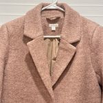 Garnet Hill NEW  Pleat-Back Sadie Wool Blend Coat Pink Midi Overcoat Oversized XS Photo 2