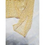 The East Order  Marie Top Lemon Cloud Floral Chiffon Long Sleeve Slit Back Sz (S) Photo 5