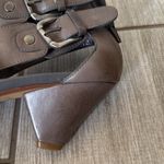 Preview International  Brown Leather Buckle Strappy Kitten‎ Heel Sandals 5.5 Photo 7