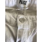 Paige Amber White Cropped Frayed Hem High Rise Straight Leg Jeans Size 29 Photo 6