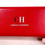 Carolina Herrera  Glasses Case Red Leather Hard Shell w/Black Velvet Lining Photo 1