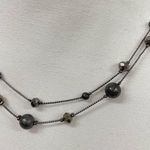 Loft  Black Beads Two Strand Short Necklace Jewelry Photo 3