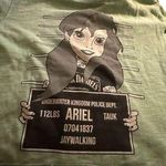 Twisted Punk Disney Ariel Little Mermaid Mugshot Hoodie Dead Generation Green Size L Photo 1