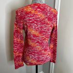 Energie  Orange Pink Waffle Print Longsleeve Top. Yoga. Stretch. Soft. Comfy. XL. Photo 1