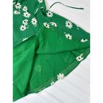 Reformation  Anchorage Green Floral Wrap Dress Sleeveless Plunged Neck Size S Photo 5