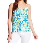 Lilly Pulitzer  Crystal Coast Silk Dusk Racerback Tank Top Shirt Blouse Size XS Photo 13