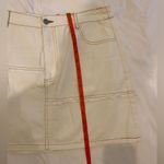 Le lis Frayed White Denim Skirt Photo 5