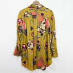 Free People  Silky Nights Oversized Button Down Shirt size XS Bohemian Hippie Photo 2