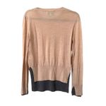 SAINT ART Myra Merino Wool Sweater Oatmeal Grey XL Pink Photo 3