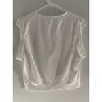 Halara Tank Womens Medium White Cropped Ribbed Yoga Crewneck Active Sporty Gym Photo 3