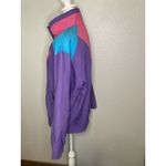 Vtg Y2K Ski Jacket Womens M Neon Funky Retro 70s Bold Color Block Winter Coat Purple Size M Photo 8