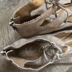 Arturo Chiang Taupe Suede Lace Up Pointed Toe Flats Women’s Size 6.5 Photo 6