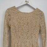 Bohme Cream Lace Long Sleeve Mini Dress Size Medium Cotton Boho Photo 1