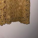 Jessica Howard Vintage Gold Metallic Short Sleeve Midi Formal Cocktail Dress Photo 3