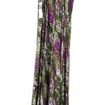 Nina Leonard Lennie For  Maxi Dress Beaded Palm Leaf Green Purple Beachy Size L Photo 4