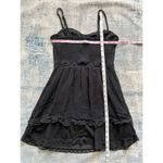 Hollister  Black Double Tier Lace Trim Mini Dress Medium Photo 5