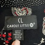 carole little Vintage  II Black Button Down Long Sleeve Blouse Photo 7