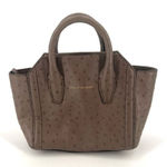 Diane Von Furstenberg NWT  Embossed Ostrich Mushroom Satchel Stella mini‎ Bag Photo 0
