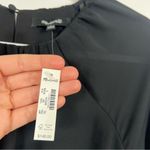 Madewell  Bubble-Sleeve Smocked Mini Dress in True Black Size Small NWT Photo 9