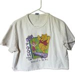 Disney Vintage  Winnie The Pooh White Cropped Crop Top large Photo 3