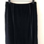 Sophie Chang Velvet Tassel Midi Skirt, Goth Vintage Black Size M Photo 4