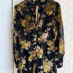 ASTR  the label velvet long sleeve floral dress Photo 4