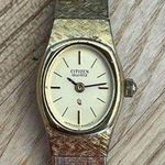 Citizen Ladies Watch Vintage Gold Tone Bracelet, Dial, Hands, Markers Photo 1