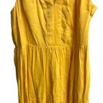 Antonio Melani 495.  sun yellow v neck Linen blend maxi dress size 4 Photo 3