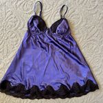 gilligan and o'malley Vintage Purple Satin Babydoll Slip Photo 4
