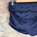 Athleta  Navy Blue Black Snake Print Athletic Shorts Women's XS Ruching Spandex Photo 6