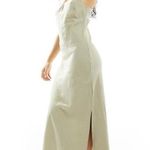 Cotton On linen mix midi shift dress in sage Photo 0