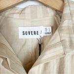 NWT Sovere Shift Cotton Mini Shirt Dress in Natural Size Small Tan Photo 9