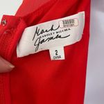 Badgley Mischka  Chiffon Dress 2 Red Flutter Holiday Glam Romantic Banana Pepper Photo 10