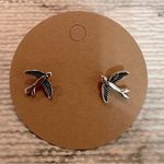 Flying Bird Earrings Silver Tone Costume Jewelry Photo 0