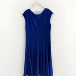 Lauren Ralph Lauren Plus 14 Career Dress Royal Blue Fit & Flare Swing Jersey Photo 1