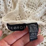 Vintage Y2K George Size XL Boho White Tie Front Coastal Crochet Cardigan Earthy Photo 3