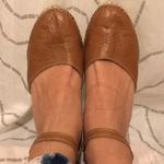 EVA SOLANA Women’s Tan & Brown Leather Wedge Sandals Size 8 Photo 4