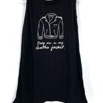 Gypsy Warrior  Burry Me in My Leather Jacket Graphic Cut Off Shirt Tank Top Photo 0