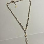 CRAZY HORSE CH  by Liz Claiborne SOCIAL OPAL Necklace Gold Tone Chain $22 Photo 1