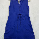 Theory  Mistina Dress Sleeveless Drawstring Waist Bright‎ Violet Size 4 READ Photo 0