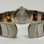 Vintage Xanadu women’s quartz analog watch 24mm case mop dial cuff bracelet runs Photo 3