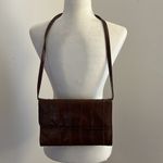 Vintage Caramel Brown Eelskin Crossbody Bag/Clutch Photo 2