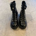 Jeffrey Campbell  Czech Black Lace Up Chunky Boots 9.5 Photo 3