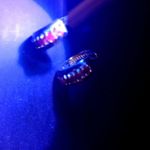 Ruby 925 gold plated hoop earrings Red Photo 8