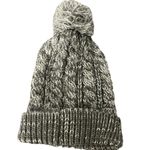 Gertex Unisex Cable Knit Pompon Gray Knit Beanie Cap Hat Photo 2