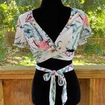 Show Me Your Mumu  Wilson Tie Top Tropical Floral Size S Photo 0