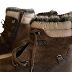 NEW enjoiya chunky lug sole suede Leather lace up boot Y2K Brown Size 10 Photo 6